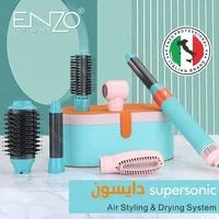 ENZO Professional Multi Functional Hair Straightener Curling Iron Hair Dryer Hot Air Comb Negative Ions Styling Tools Gift Box 2