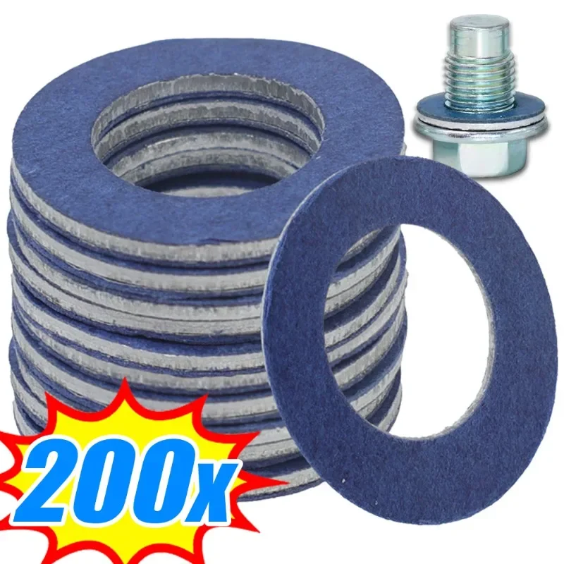 Car Oil Pan Drain Screw Gasket Engine Sump Oil Drain Bolt Seal Gasket 12mm Hole Nut Seal Ring For Toyota Lexus OE# 90430-12031