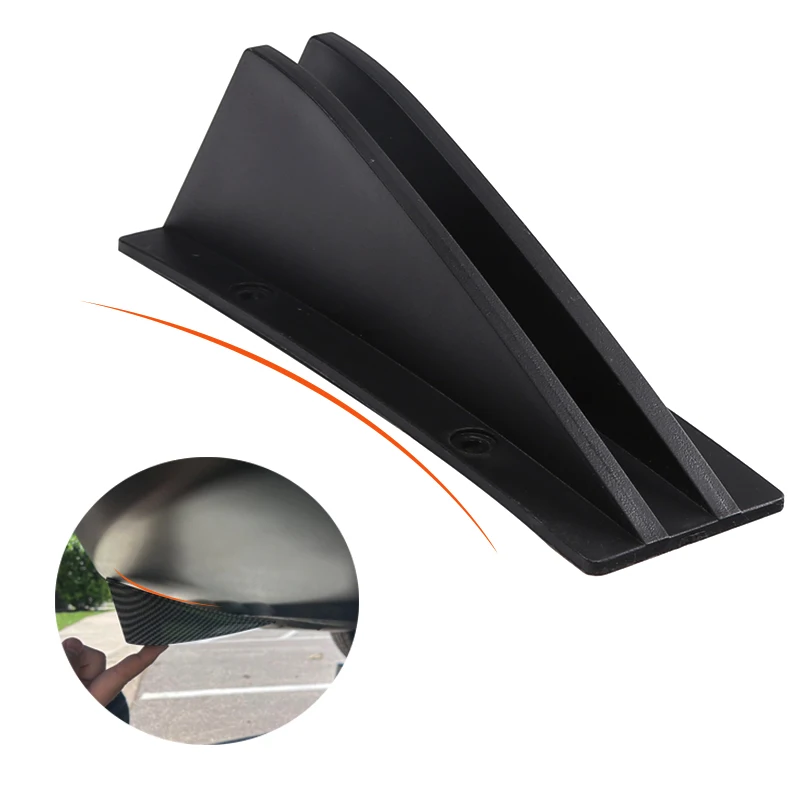 Car Rear Bumper Lip 4Pcs Universal Car Rear Bumper Lip Splitter Spoiler Anti-collision Body Bumper Astern protection for Curved Mounting Surface