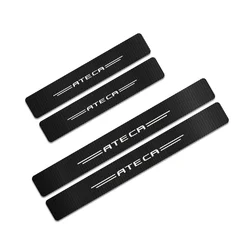 4PCS Carbon Fiber Car Door Sill Guard Stickers - Universal Auto Door Protector Accessories (For Ateca)