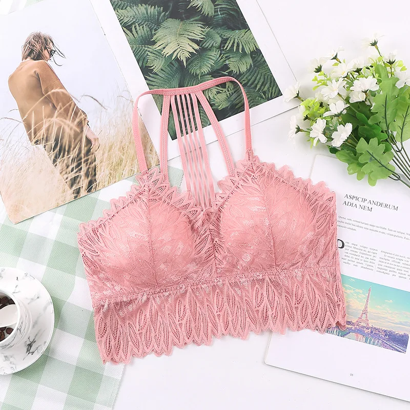 

Women Lace Bra Female Beauty Back Sexy Lingerie Wireless Push Up Breathable Underwear Ladies Bralette Breathable Soft Top