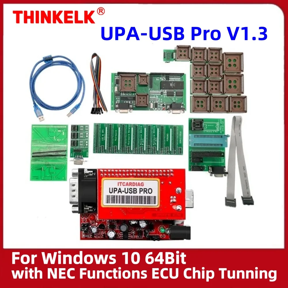 Itcardiag Upa-Usb Pro V1.3 Sn: 50 D5A5B Strumento Tuning Chip Ecu Con Funzioni Nec Programmatore Usb Upa Per Windows 10 64Bit