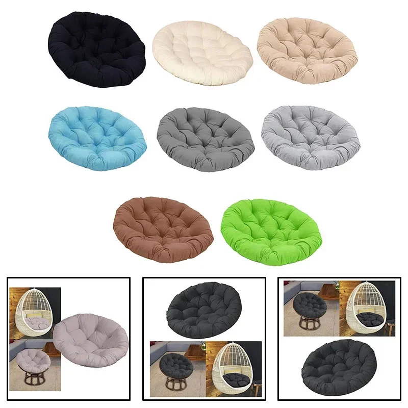 40/50/60cm Outdoor Seat Cushion Chair Pads Round Solid White Color Patio Seat Cushion For Rattan Chairs Hanging Basket Chair 6