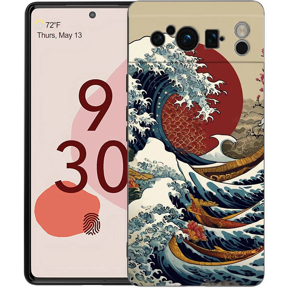 Japan Travel Series Black Soft Luxury TPU Phone Case Cover
