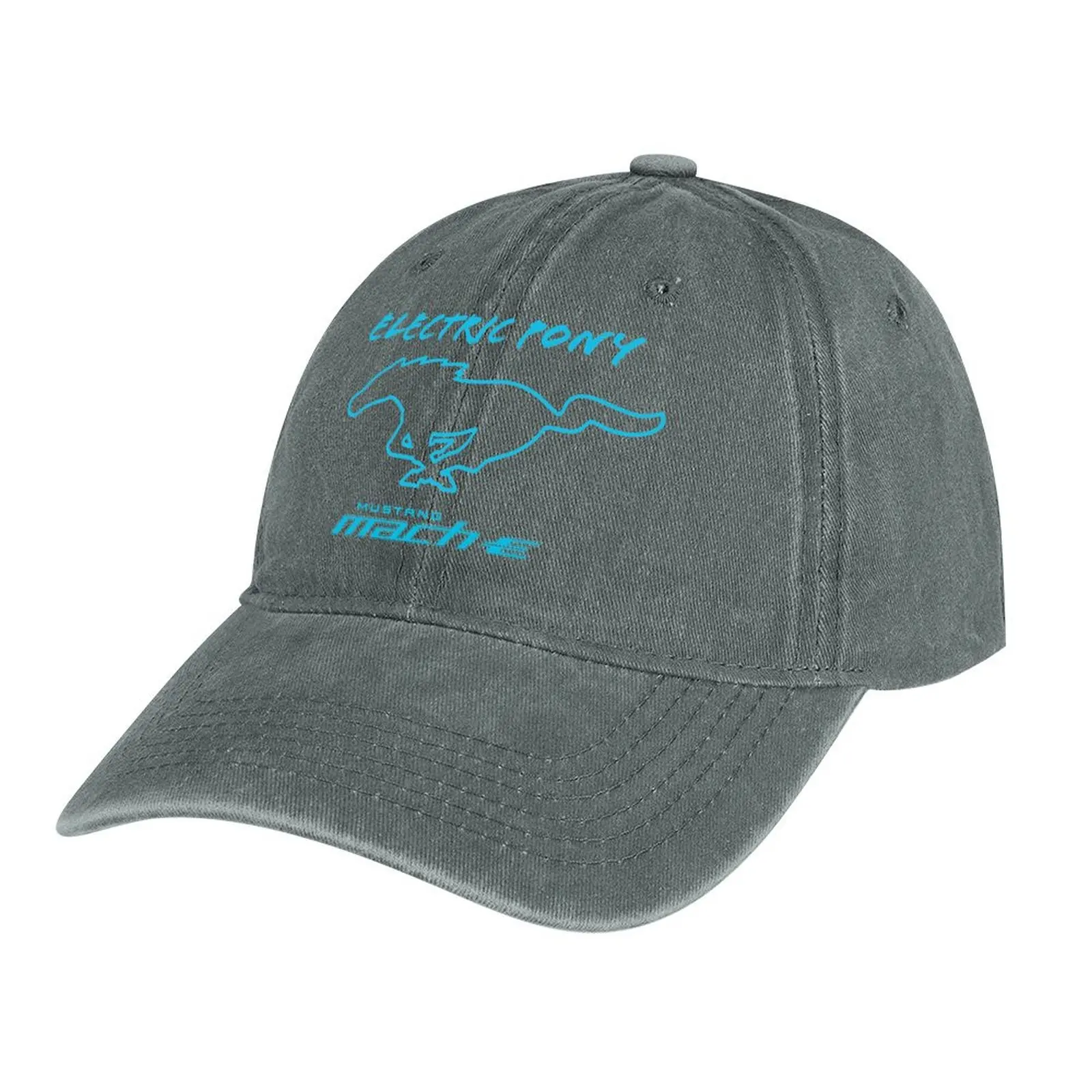 

Electric Mustang Mach-E pony Cowboy Hat Golf Cap Sunscreen Custom Cap Women's Beach Outlet Men's