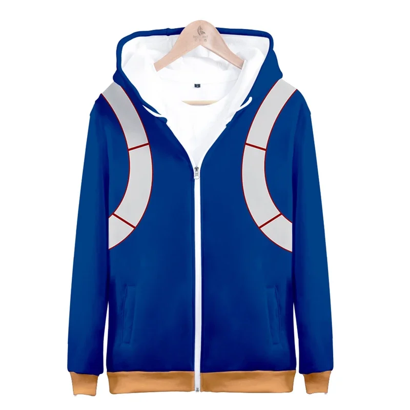Sudadera con capucha y cremallera para cosplay de Boku No Hero Academia, ropa de calle de anime, abrigo de primavera y otoño de Bakugou Todoroki Shoto