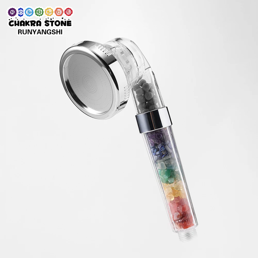 Crystal Chakra Shower Head Natural Stone Showers Crystals Bath