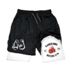 Boxing Gym Print Shorts Mens 2-in-1 Double Layer Quick Dry Beach Shorts Running Basketball Sports Summer Compression Short Pants 6