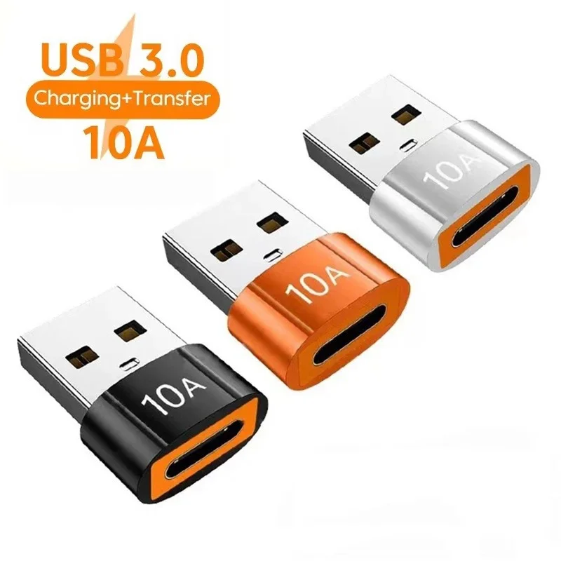 10A OTG USB 3.0 To Type C Adapter USB Female To USB C Male Fast Charging Adapter OTG USB C For Xiaomi Samsung Tablet Laptops PC