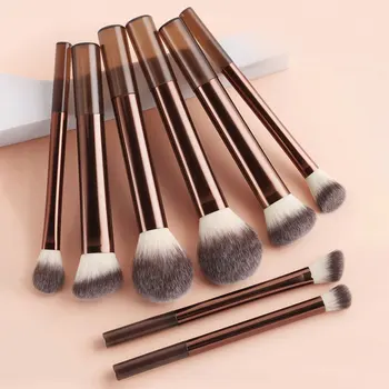 Professional Multifunctional Makeup Brush Set, 8pcs Long-Handle Makeup Brushes Including Powder, Blush, Foundation, Contour, Nos 1