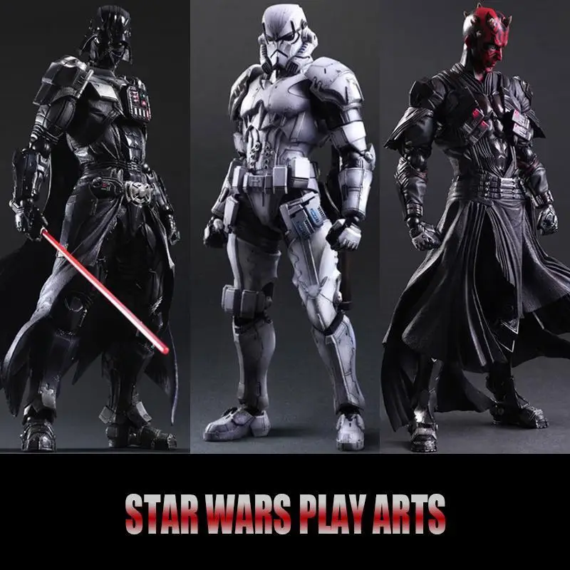 Marvel Play Arts Kai Star Wars Figura Boba Fett Darth Vader Stormtrooper Maul Figura Mobile Modello Giocattoli Collezione Regalo