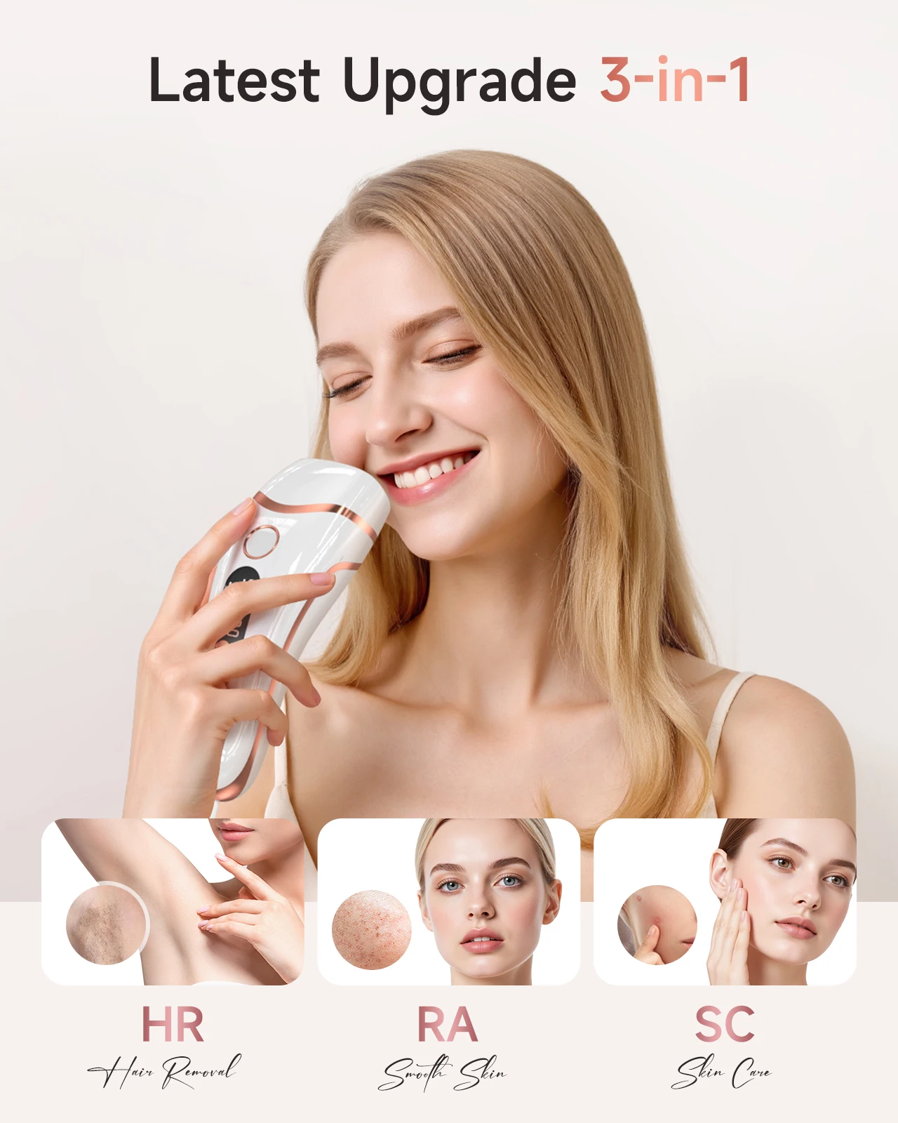Laser Hair removal IPL 999900+ Flashes Epilator 9 Levels Permanent IPL Painless Photoepilator 3 in 1 face and body Women Men laser hair removal kit