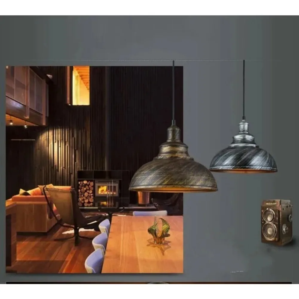 Retro Industrial Pendant Light Vintage Durable Color Block Chandelier Lights for Restaurant Kitchen Island Bedroom Living Room