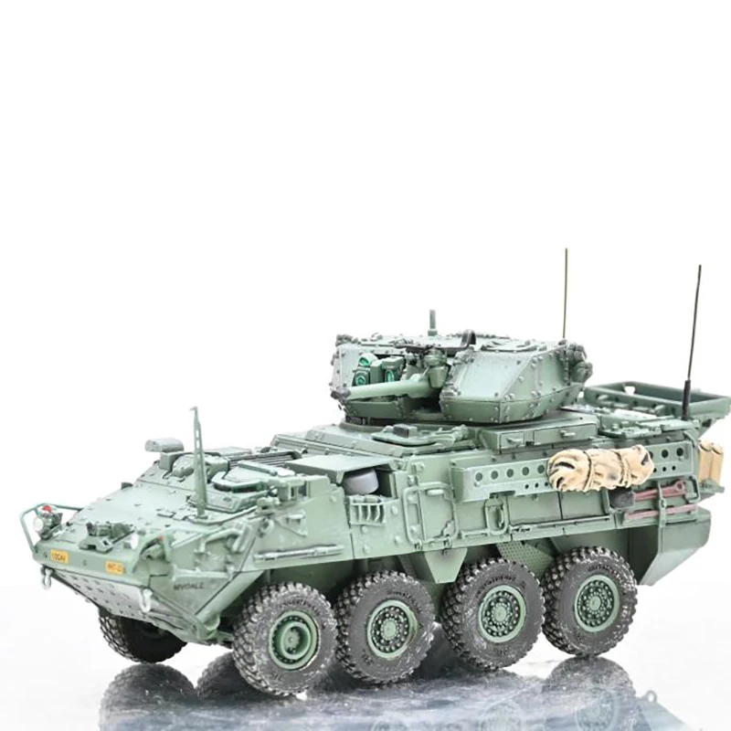다이캐스트 1:72 스케일 미국 M1296 드라군 보병 추적 전투 차량 완제품 탱크 모델 컬렉션 선물 장난감