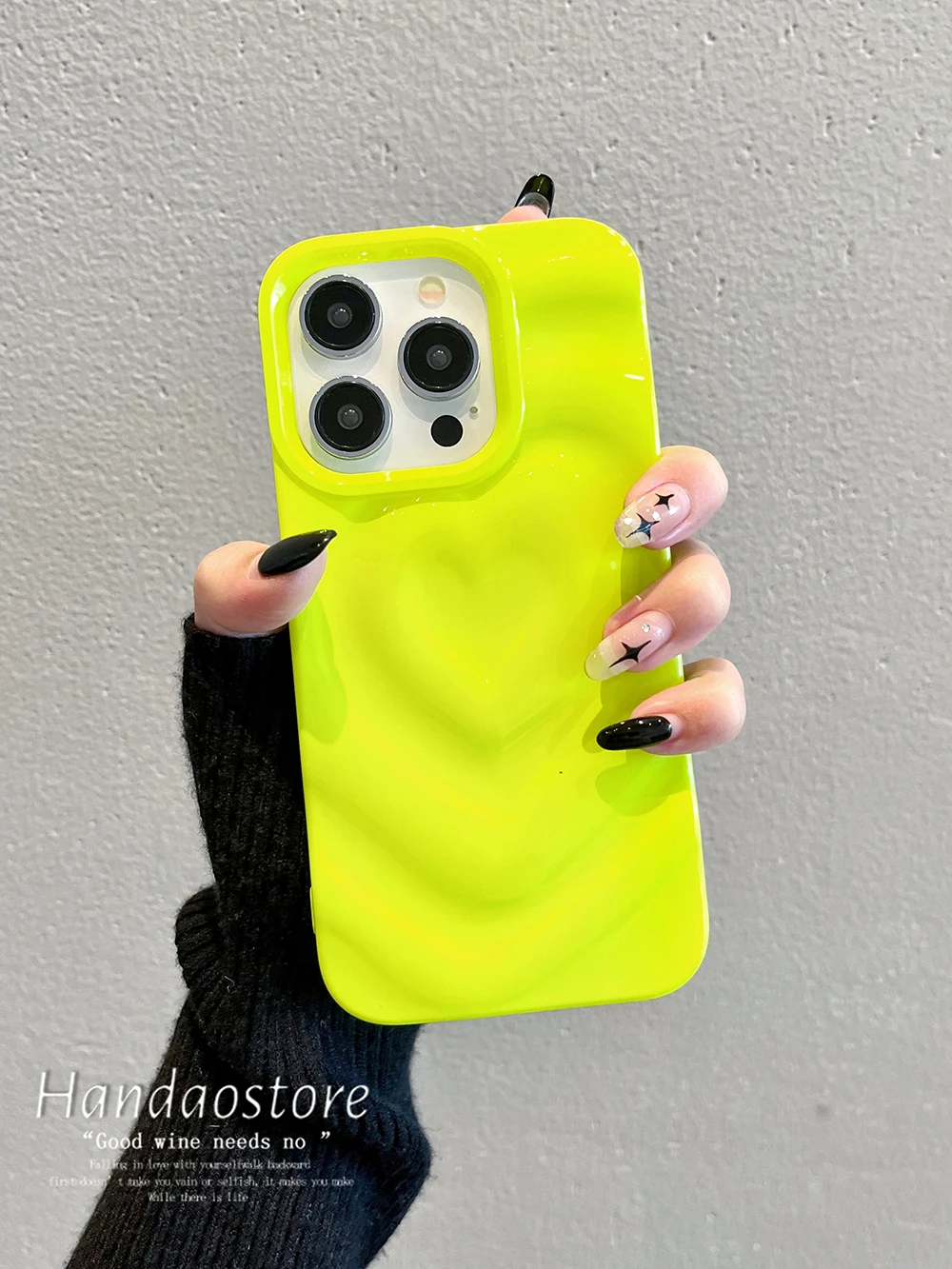 3D Heart Love Candy Color Shockproof Phone Case For iPhone