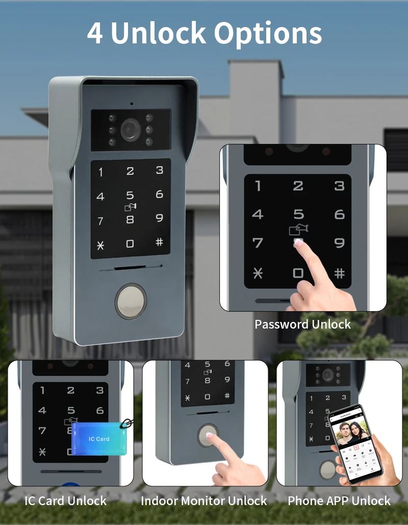 Close-up of the doorbell camera unit