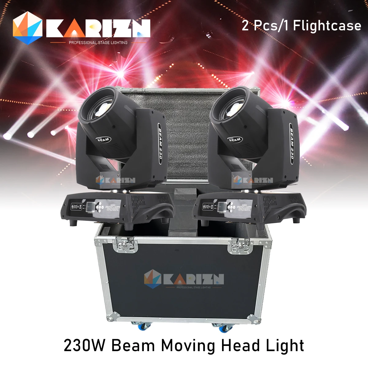 

0 Tax 2Pcs Beam 230W 7R Moving Head Light With Flight Case DJ Moving Key Model Beam 7r Sharpy Stage Disco Flycase Nightclub