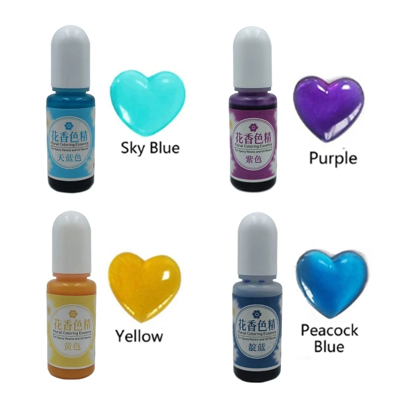 24 Colors Liquid Epoxy Resin Dye Translucent Resin Colorant DIY Craft Art Making