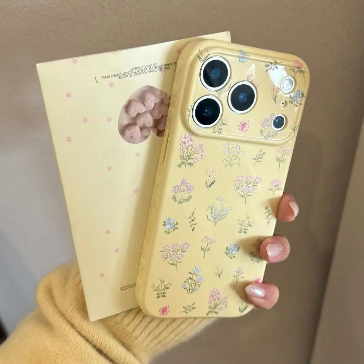 Summer Fragrant Flowers Yellow Shockproof Phone Case with Soft Bumper Cover