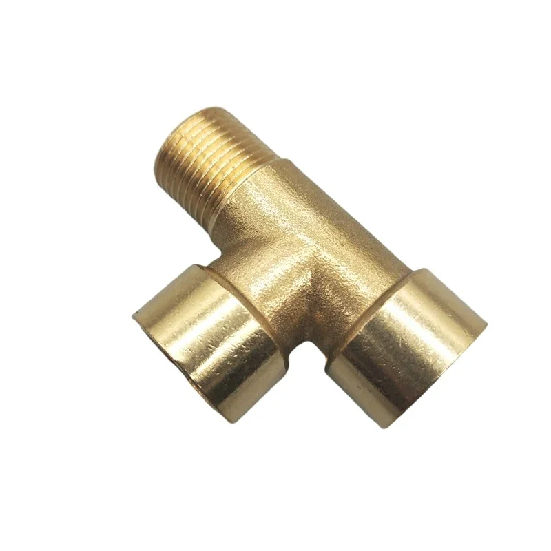 Pneumatic Plumbing Brass Pipe Fitting Male/Female Thread 1/8" 1/4" 3/8" 1/2" BSP Tee Type Copper Fittings Water Oil Gas Adapter For Hose Pipe Fitting,Pipe Fitting,Tee Adapter,Water Pipe Fitting