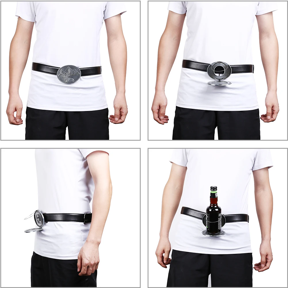 Bottle Opener Portable Bar Metal Beer Head Belt Bottle Buckle Outdoor Drinking Camping Picnic Wine Can Holder