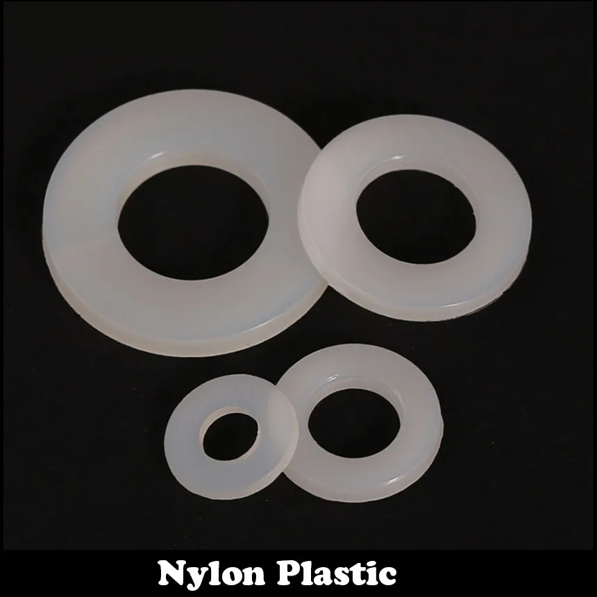 

M4 M6 M4*15*1 M4x15x1 M6*18*1.5 M6x18x1.5 DIN34815 White Nylon Plastic Plain Ring Gasket Insulating Hard Flat Washer