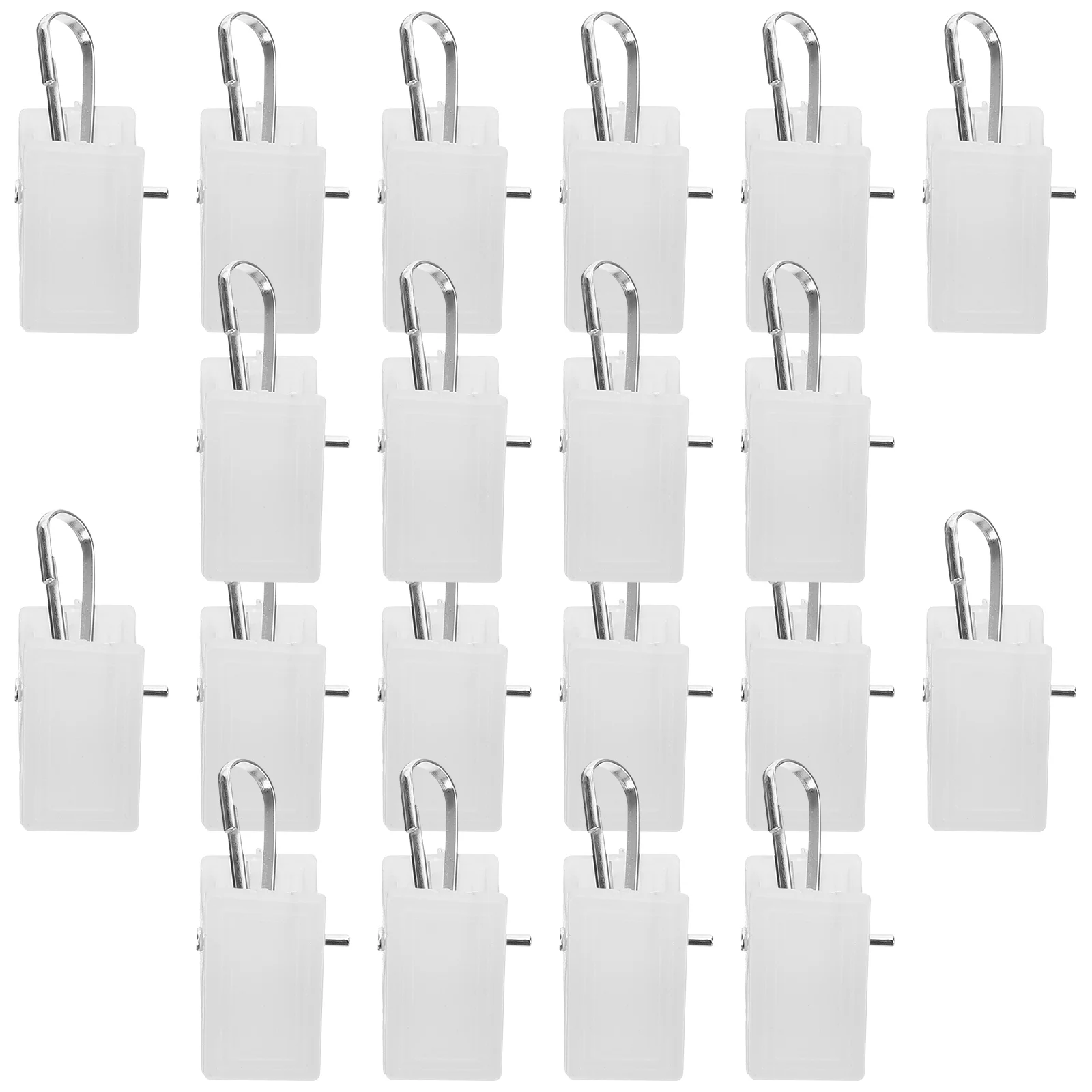 20 Pcs Plastic Clothespins Curtain Clips Hooks Shower Hanging Home Storage Closet Organizers Wardrobe Pegs Decorative Clothespins With Hooks