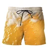 3D Print Funny Beer Beach Shorts For Men Hip Hop Cool Oversized Short Pants Summer Fashion Casual Swim Trunks Male Clothing 1