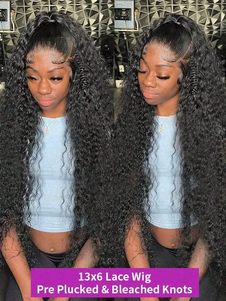 Parrucca Frontale in Pizzo HD ad Alta Densità con Capelli Umani Ricci Afro 13x4 13x6, Parrucche Senza Colla con Pizzo Frontale Completo HD, Parrucche Brasiliane Ricci in Capelli Umani - immagine 5