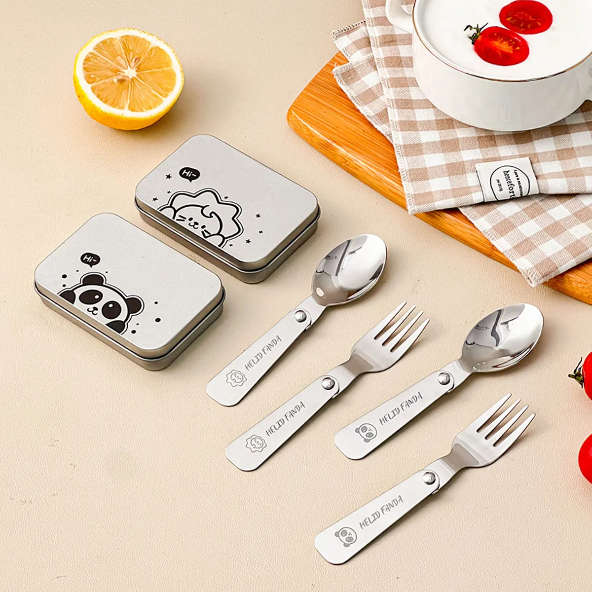 3-Piece Portable Folding Cutlery Set