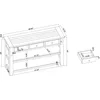 Solid Wood Console Table Entryway Table with Storage Drawers and Bottom Shelf Sofa Table for Storage Entry Hallway, 3