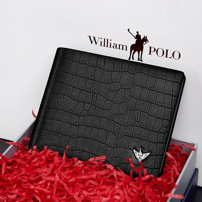 Men Wallets Fashion Short Design Card Holder Men Leather Purse Solid Coin Pocket High Quality Male Purse 5