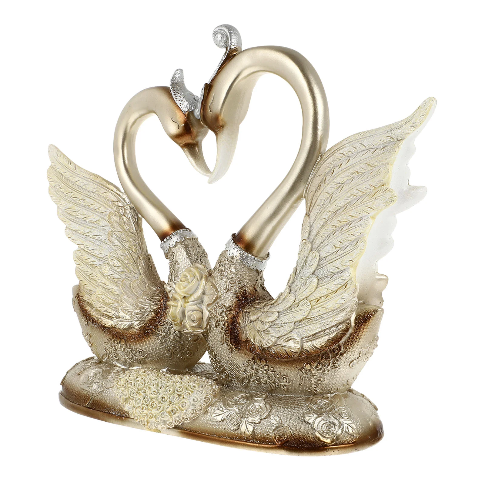 

Resin Swan Figurines Couple Swan Office Decor Love Swan Sculpture Wedding Sculpture Valentine Lover Figurines Couple Swan