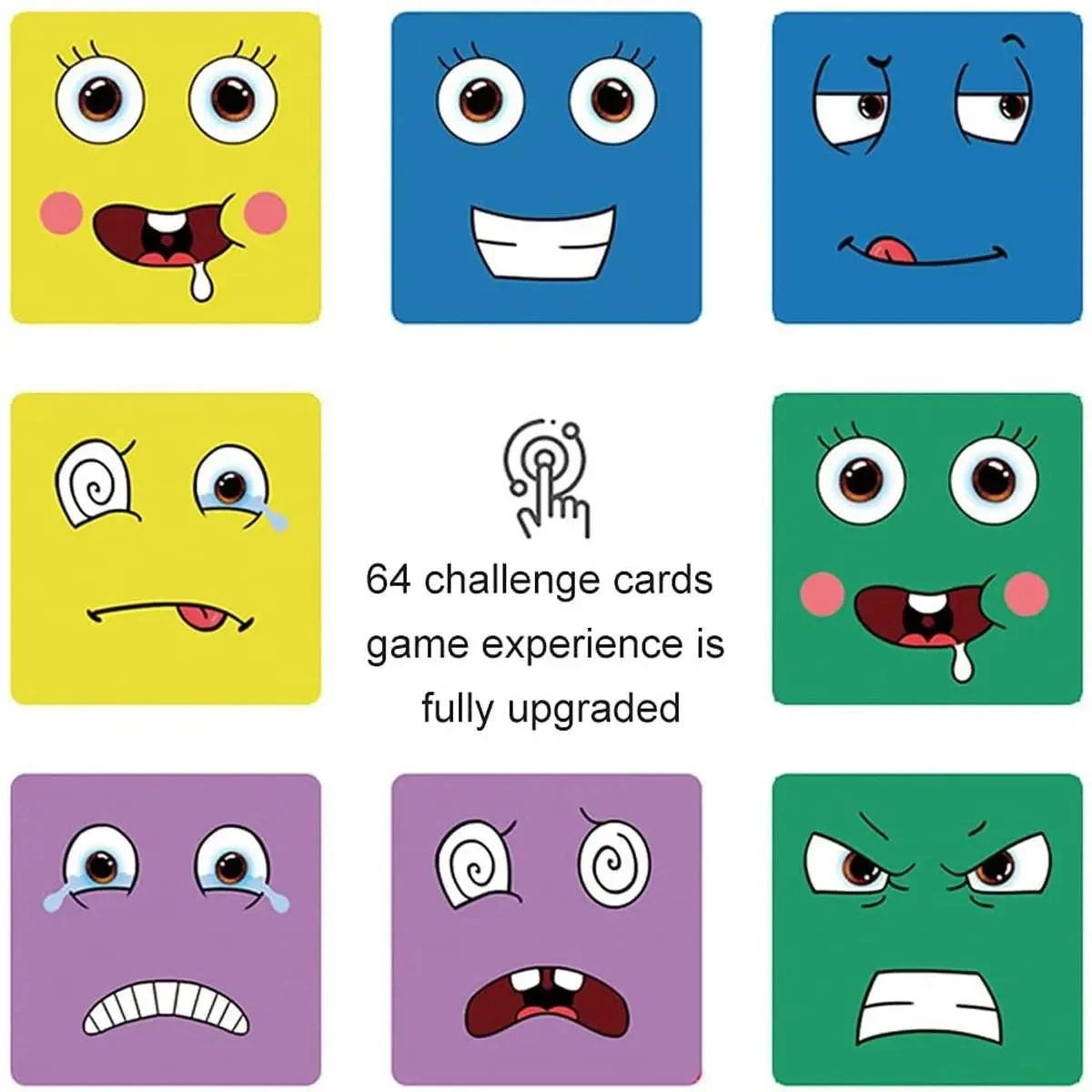 Wooden Puzzle Toys Kids Emotions Expression Game Wooden Cube Face Changing Board Cartoon Puzzle Toy Montessori Thinking Challenge