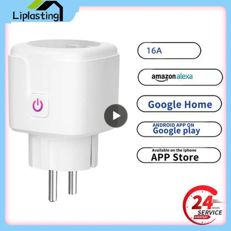 

Smart WiFi Plug Adaptor 16A Remote Voice Control Power Monitor Socket Outlet Timing Function work with Alexa Home Tuya