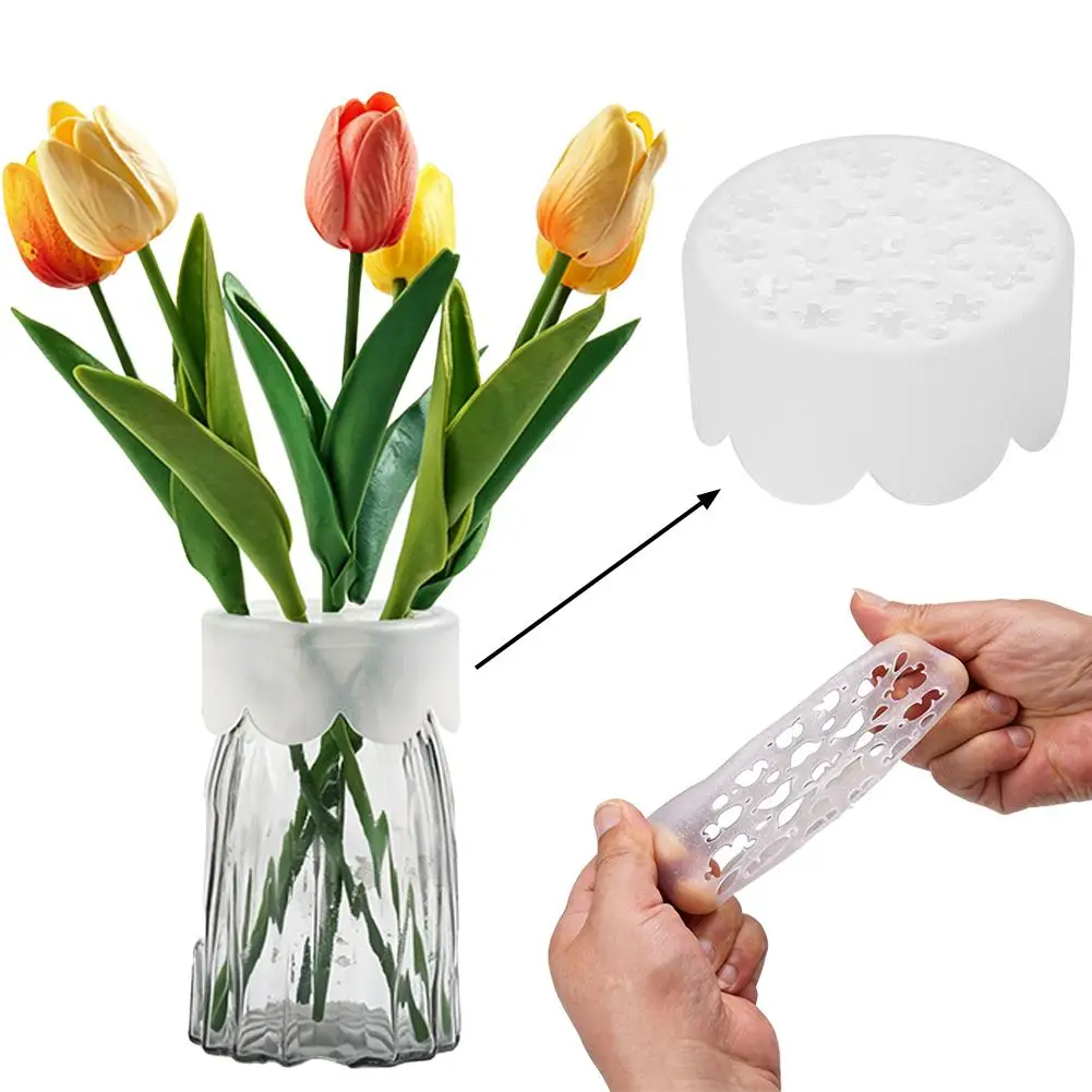 Silicone Blossom Grid Flower Arranger Reusable Floral Stem Holder For Vases, Water Proof Flower Grid For DIY Arrangements