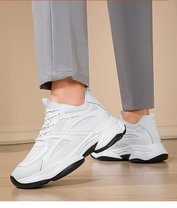 Winter Men's Height-increasing 10CM Sports Shoes Men Genuine Leather Mesh Shoes Warm Thick-soled Shoes Heightening Insoles 6-8CM S2e8742966b704347a2c214f313791d12B