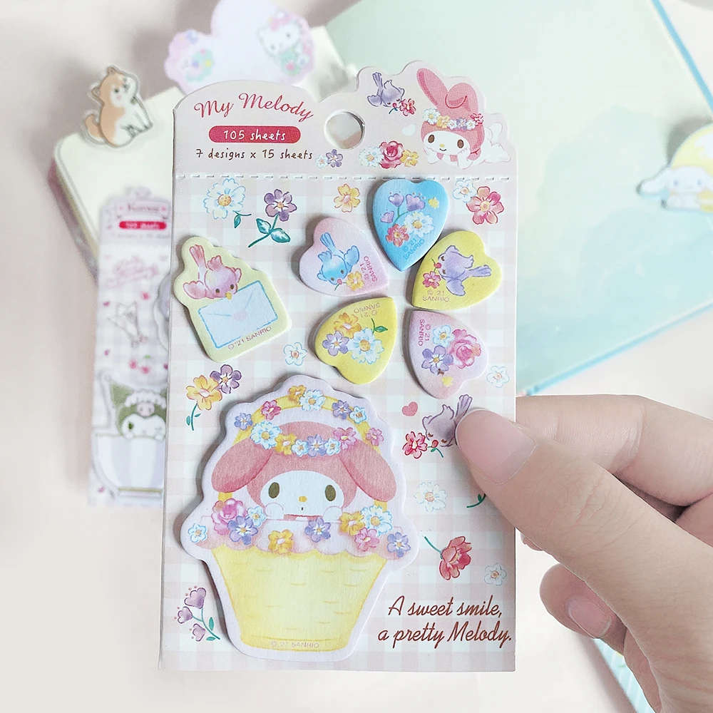 105 sheets Kawaii cartoon animals Sticky Notes Memo Pad Diary Stationary Flakes Scrapbook Decorative Cute Cartoon N Times Sticky - 5