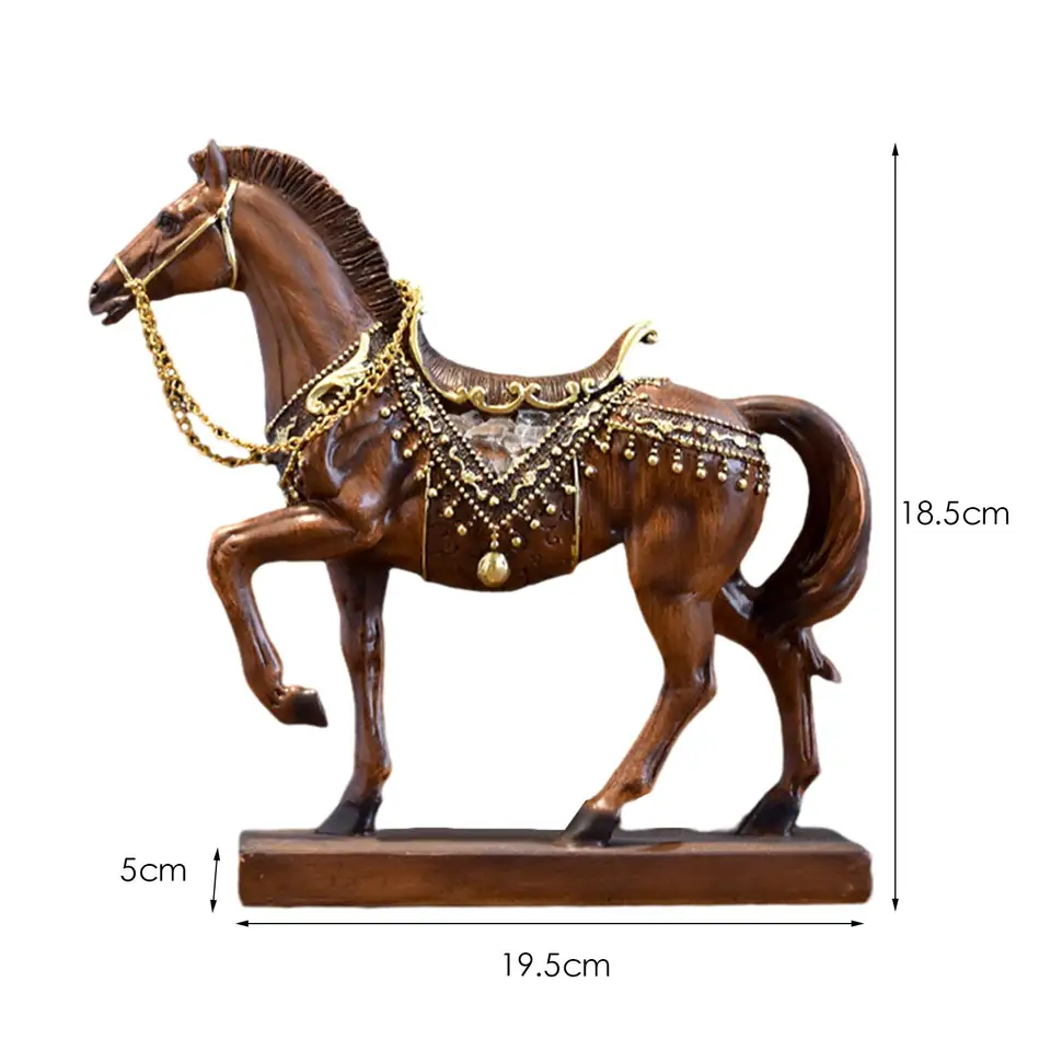 Statua Cavallo In Resina Nera – Scultura Elegante Per Home Decor, Simbolo Di Successo E Forza, Idea Regalo Per Feng Shui