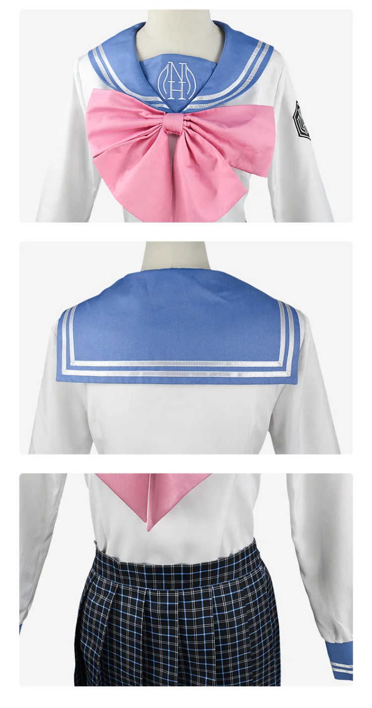 Danganronpa: Sayaka Maizono | Blue Sailor Uniform Cosplay Costume 19 Danganronpa Sayaka Maizono Sailor Uniform Cosplay Costume