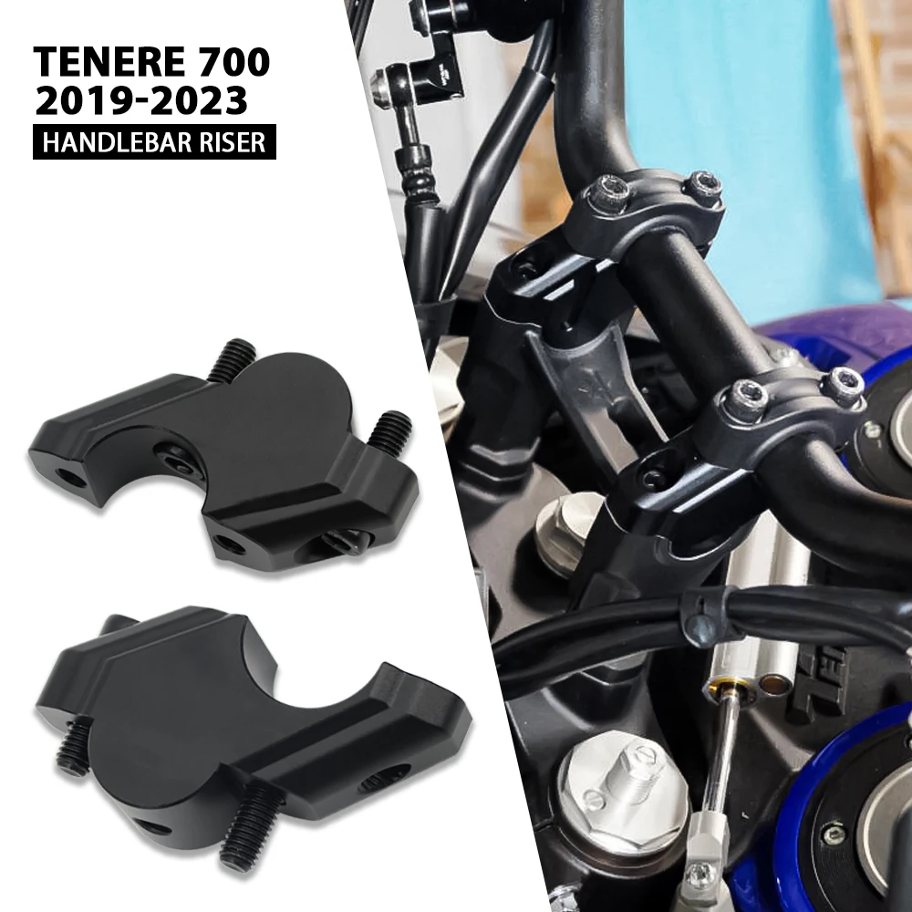 Tenere 700 2019 - 2023 Moto Cnc Alluminio Manubrio Riser Maniglia Bar Montaggio Morsetto Adattatore Per Yamaha Tenere 700 T 700 T7