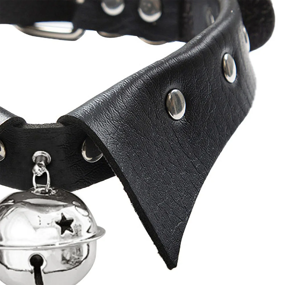 Sexy PU Leather Pendant Necklaces Women Men Punk Neck Cosplay Gothic Black White Choker Necklace Cool Collar cosplay necklace