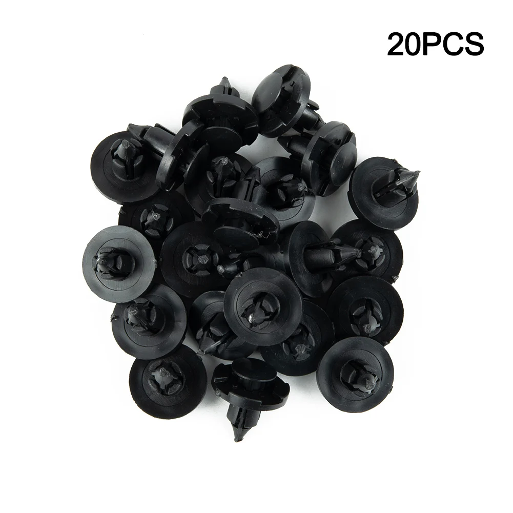 

Mud for Nissan Caravans Flaps Rivets Retainer Clips Bumper Black High Quality Buses 20pcs Car Plastic Fastener