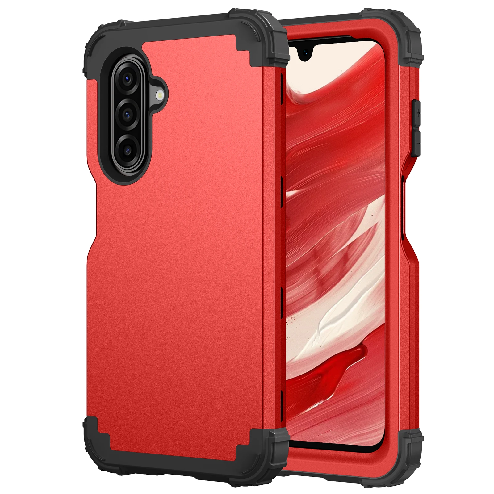 Heavy Duty 3-in-1 Armor Phone Case - Silicone Plastic Cover