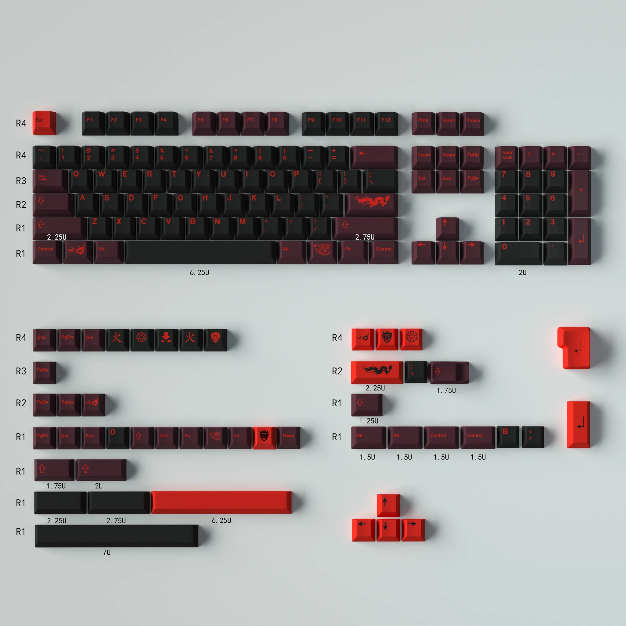 pbt grande conjunto keycap cereja perfil inglês keycaps para mx switch teclado mecânico gmk clones eva personalizado