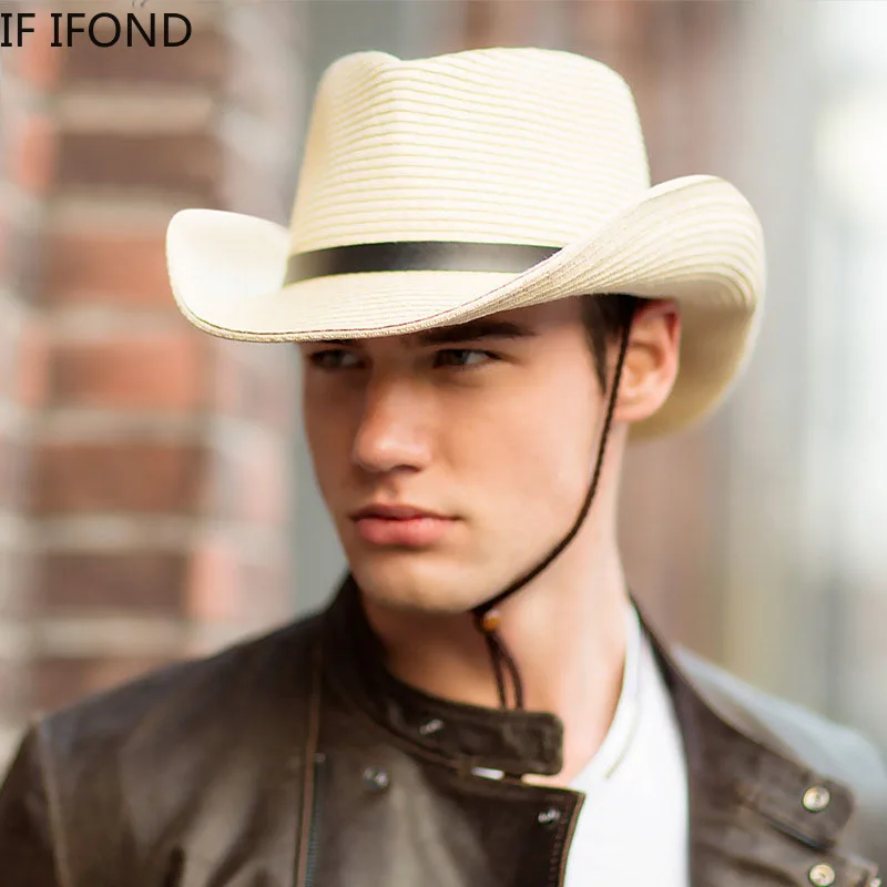 Summer Hat Panama Hats Men Straw Cowboy Hat Sun Folding Western Wide Curved Brim,sun hat,sun protection hat