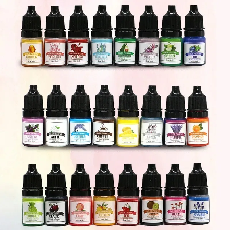 Vibrant 24-Color Epoxy Resin Pigment Set for Creative DIY Projects