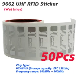 Ultra Long - Range Adhesive UHF RFID Stickers for Sports Timing and Vehicle Tracking (50/100 Pack) (50pcs)