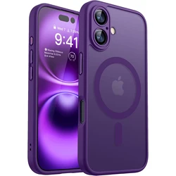 Magnetic Luxury Matte Translucent Shockproof Phone Case with Magsafe Compatibility for iPhone 13 Pro Max(6.7