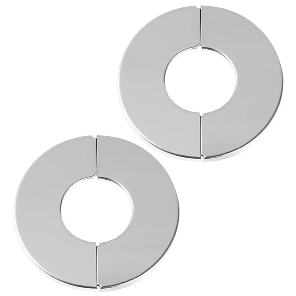 

2 Pcs Stainless Steel Decorative Cover Plumbing Plates for Walls Faucet Split Flange Escutcheon Shower